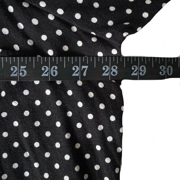 Torrid 4X BLACK and WHITE Polka Dot Harper 3/4 Sleeve Plus Size Top Blouse Tunic - Picture 6 of 14